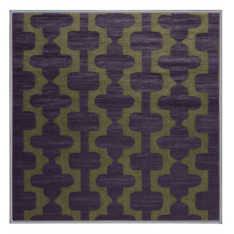 Tapis mauve lavable à la machine, Carré 6 pi