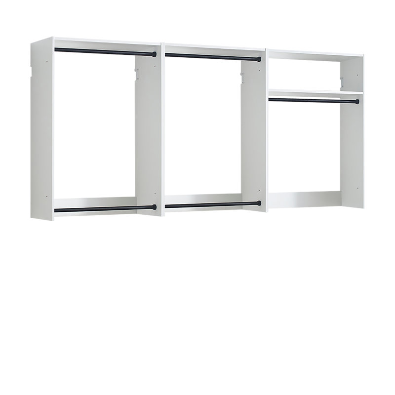 Système de placard mural en bois, Blanc