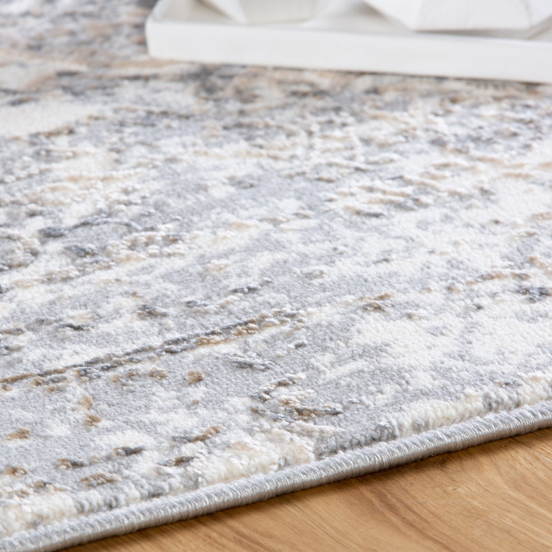 Salsa Rectangle Abstract Dhurrie, Taupe, Rectangle 200 x 290cm