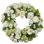 Mixed Snowball And Rose Wreath