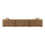Ensemble de canapé modulaire contemporain, finition suède chocolat avec 2 coussins décoratifs assortis