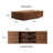 47.2" Extendable Coffee Table With Hidden Storage For Living Room & Apartment