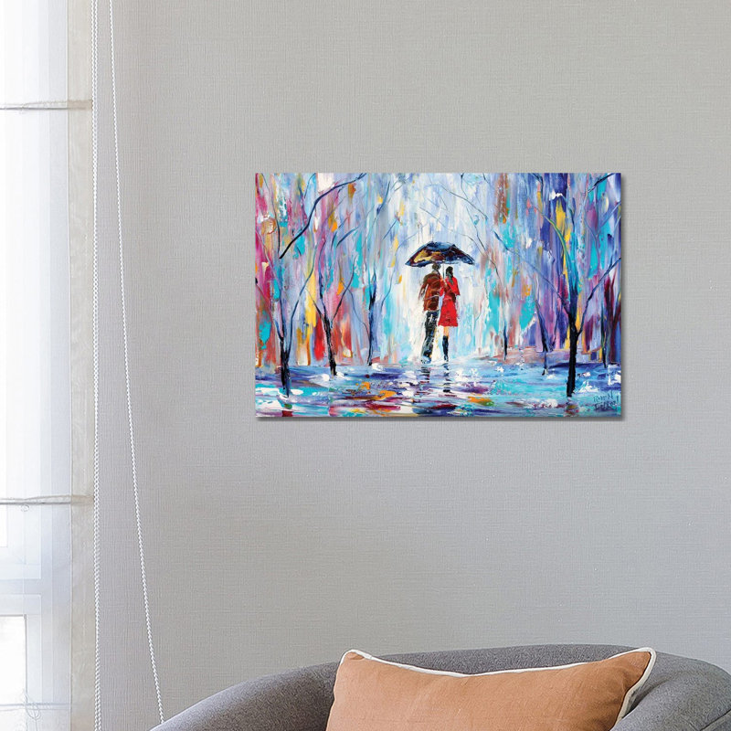 Rainy Love by Karen Tarlton - Wrapped Canvas Painting, 66.04 cm H x 45.72 cm W x 3.175 cm D