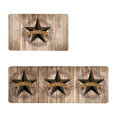 Ensemble de tapis de cuisine Western Rustic
