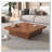 Square Coffee Table Sliding Top with Storage