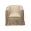 Leather Fringe Swivel Occasional Chair