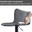 Upholstered Adjustable Height Counter Stool with Metal Frame-92644962