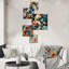 Vernita - Ensemble de 5 décorations murales florales