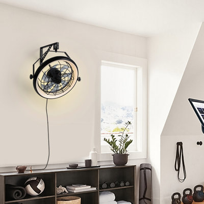 Ventilateur de plafond industriel en cage 20 "avec lumière et télécommande