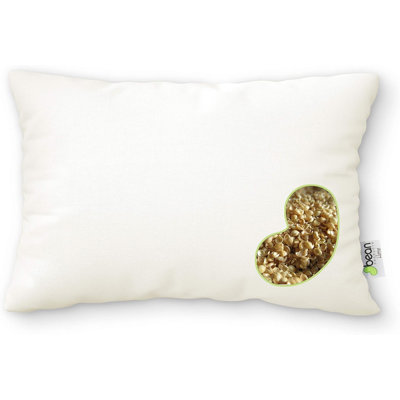 Bean Product Fluffy Cotton Standard Pillow for Neck Support Rectangular Bed Pillow Cover with Zip
