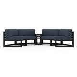 Avion 43" Wide Outdoor Curved Patio Sectional with Sunbrella Cushions