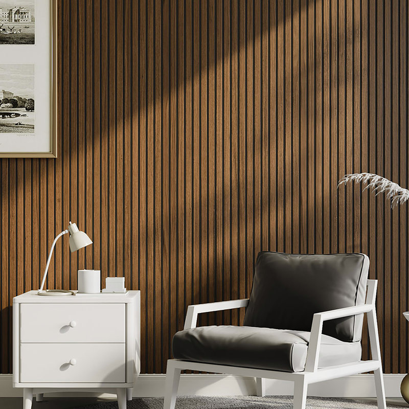 60cm Reclaimed Wood Wall Paneling (4 pack), Walnut