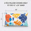 Ensemble de 2 housses de coussin lombaire intérieur / extérieur 12 po x 33 po hydrofuges et résistantes à la décoloration