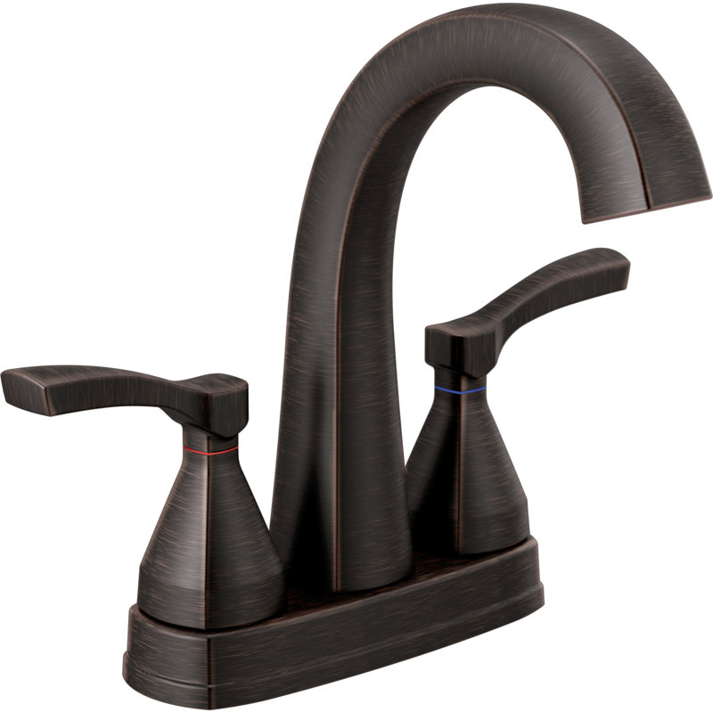 Stryke Centerset Bathroom Faucet with Drain Assembly and DIAMOND™ Seal Technology, Venetian Bronze, Lever Handle
