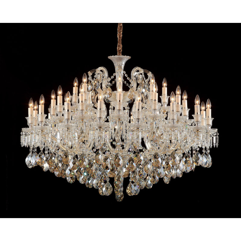 Chambord 37-Light Transparent Brass Chandelier