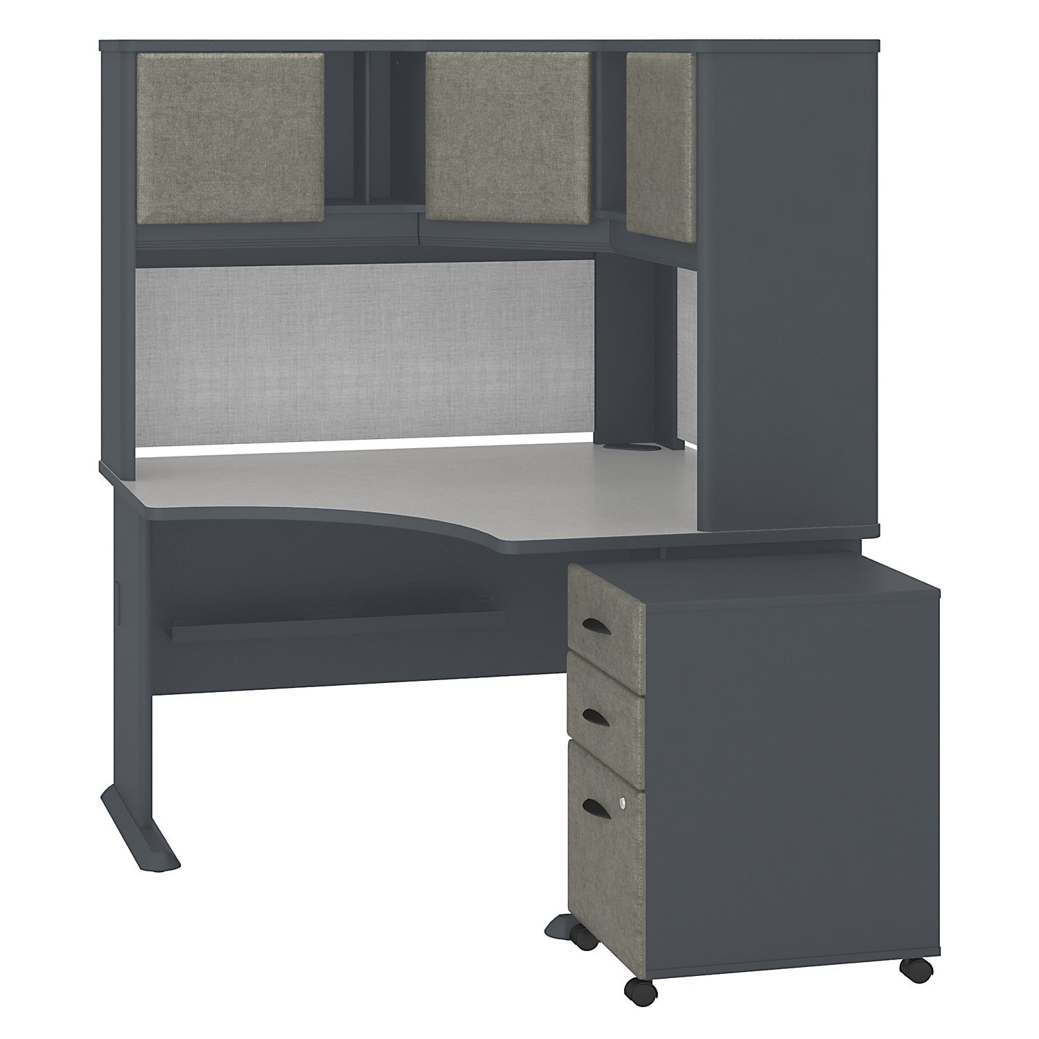 Inbox Zero Kahok Yes L-Shaped Desk Shell Office Set with Hutch ...