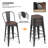 Johntell Metal Dining Chair Counter Height Chairs Stackable Barstools Wood with Removable Backrest-683726929-683727022