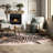 Custom Zebra on Beige Printed Cowhide-1978266789