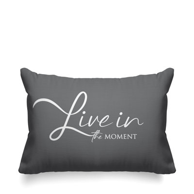 Housse et insert de coussin rectangulaire extérieur Aspire Live in the Moment