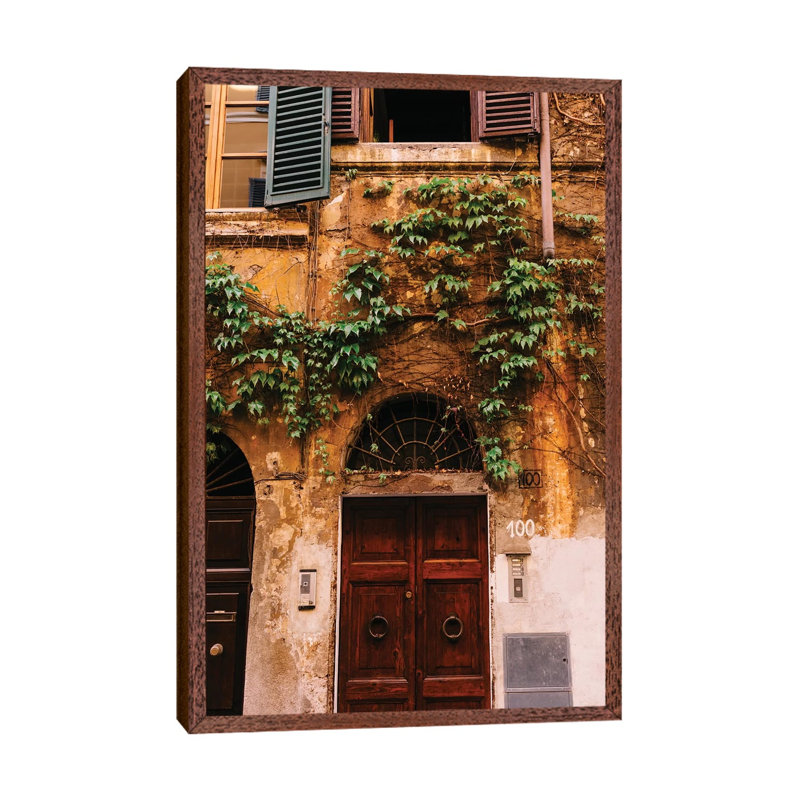 Roman Door XXI by Bethany Young - Print on Canvas, 101.6cm H x 66.04cm W x 3.81cm D, Classic Brown Wood Framed
