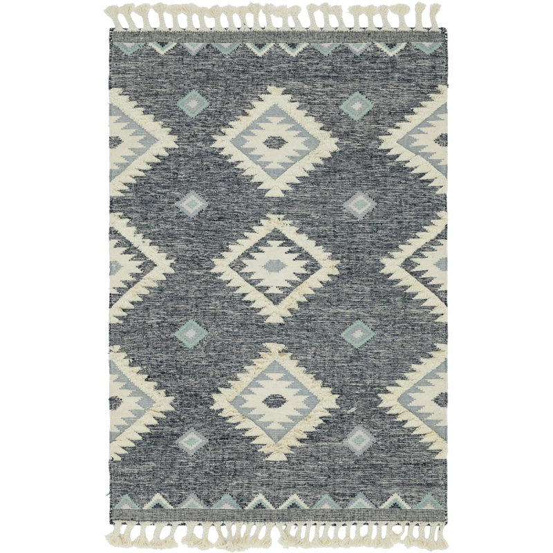 Shriver Performance Wool Geometric Indoor Rug, Rectangle 6'1" x 9'