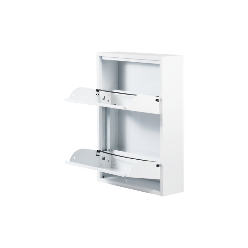 4 Pair Shoe Storage Cabinet, White