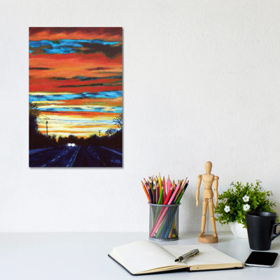Sunset Drive by Jerry Lee Kirk - Wrapped Canvas Gallery-Wrapped Canvas Giclée