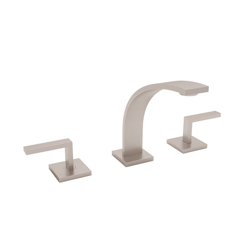 Wave™ Widespread Bathroom Faucet with Drain Assembly, Satin Nickel