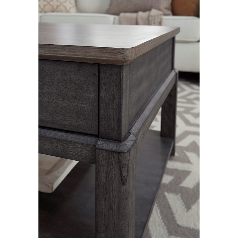 Table de bout rectangulaire grise