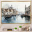 "Blue Canal Urban Venice Charcoal", reproduction sur toile-1250227985-1250227990