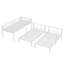 Lit simple superposé simple au-dessus de simple et triple pour 3 personnes, structure de lit superposé en métal, blanc