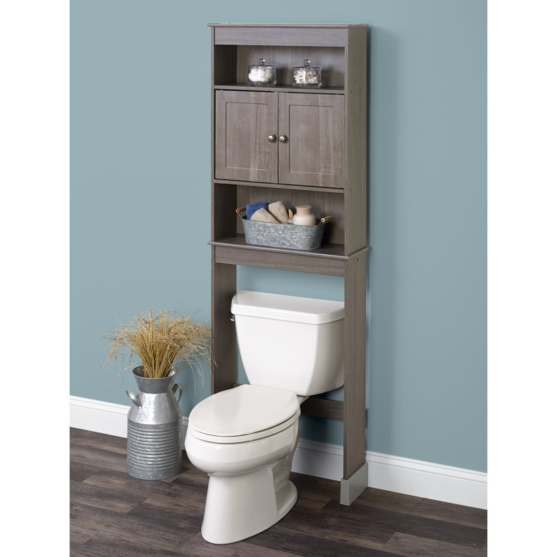 Aretha Over The Toilet Bathroom Space Saver, Gray