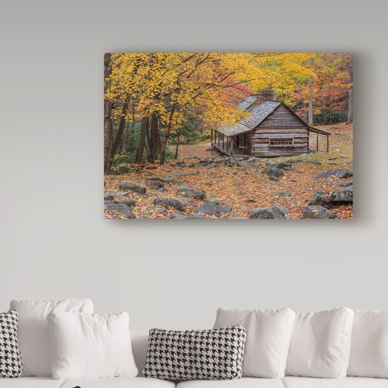 Fillmer «Bud Ogle Cabin», reproduction de photo sur toile tendue, H 30 po x l 47 po x P 2 po