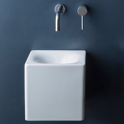 Lavabo de salle de bain mural Cube