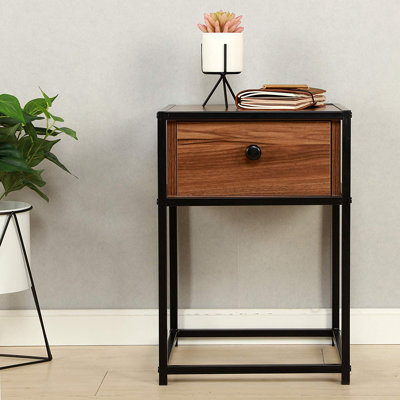 Chilmark 35cm W Metal Bedside Table