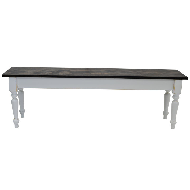 Ballesteros Solid Wood Bench, 17" H x 36" W x 12" D