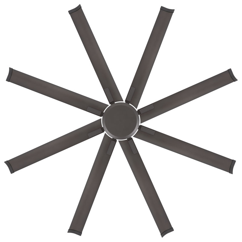 Ventilateur de plafond intérieur sans lumière, avec télécommande, Gris anthracite, 72"
