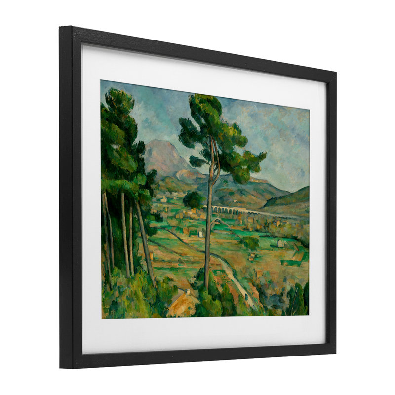 «Mont Sainte Victoire» classique, reproduction encadrée sous verre, conception de Paul Cezanne, H 13 po x l 16 po