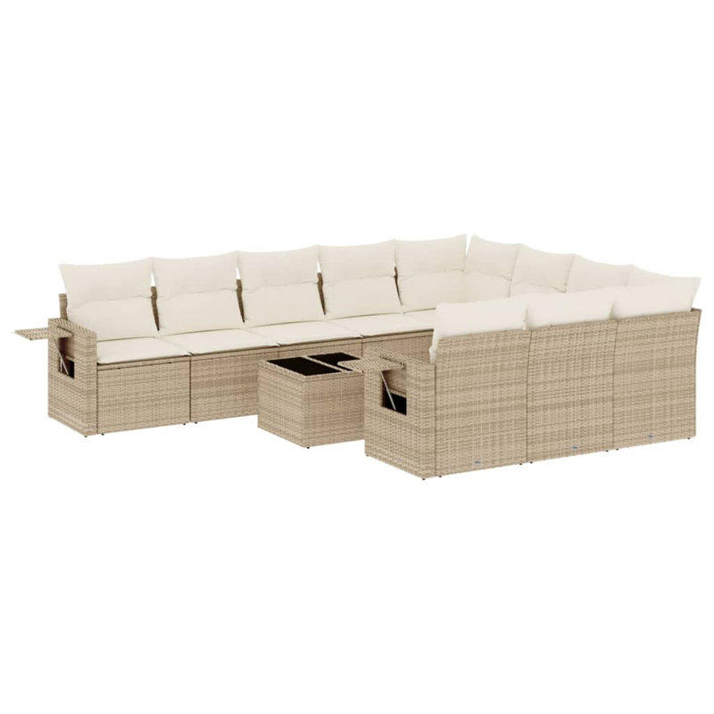 Vidaxl Garden Sofa Set PE Rattan Large Modular Garden Sofa Set