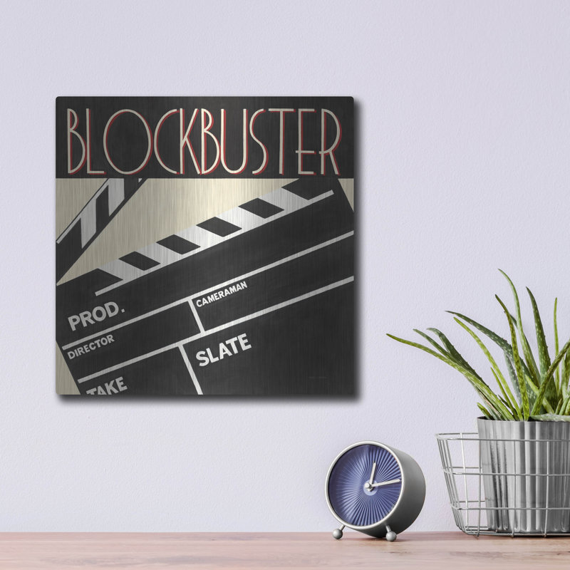 Art mural en métal «Blockbuster» par Marco Fabiano, Winston Porter, H 12 po x l 12 po