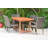 Anautica 6 - Person Solid Wood Patio Dining Set Extendable Oval Table