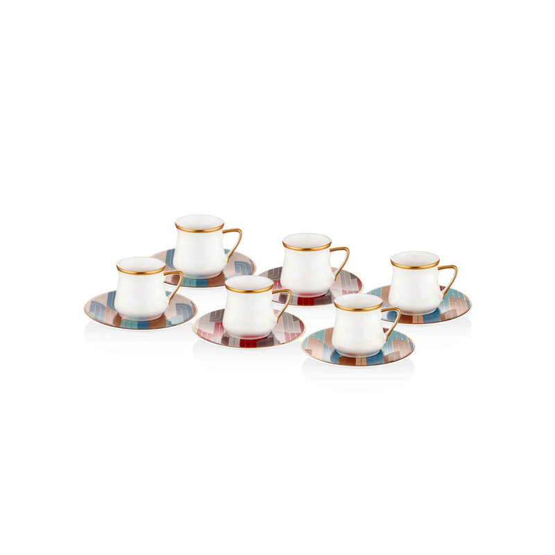 Ensemble de 6 tasses à café Brettany
