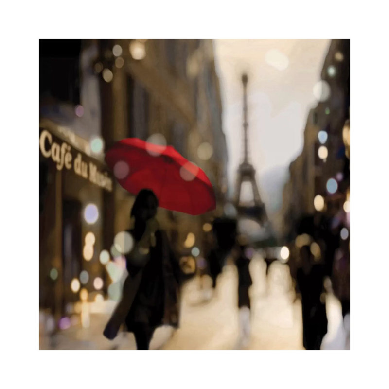 A Paris Stroll by Kate Carrigan - Print on Canvas, Wrapped Canvas, 45.72 cm H x 45.72 cm W x 1.91 cm D