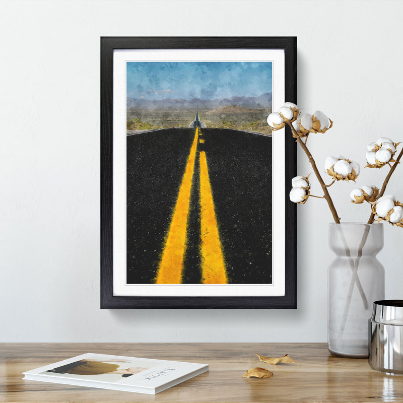 Horizon of Nevada - Framed Print, 33cm H x 24cm W x 2cm D, Black Framed