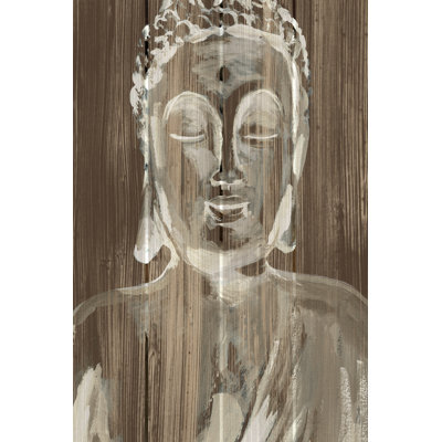Bouddha sur bois I par Annie Warren