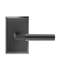Bravura 845-1 Sumpter Dummy Lever on Traditional Rectangular Rose in Matte Black