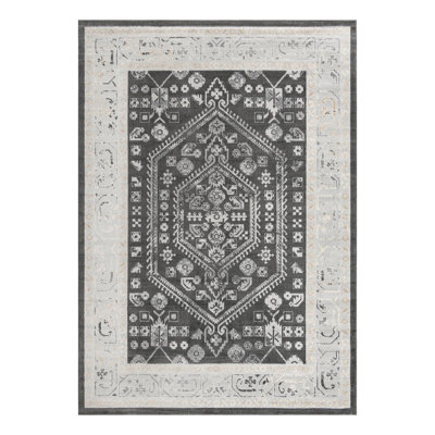 Tapis oriental gris anthracite Akins