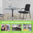 Set Of 2 Faux Leather Guest Reception Chairs With Fixed Armrests For Office Waiting Room