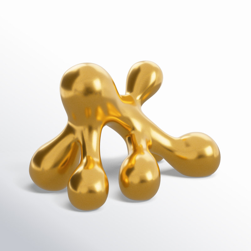 Contemporary Abstract Sculpture, Gold