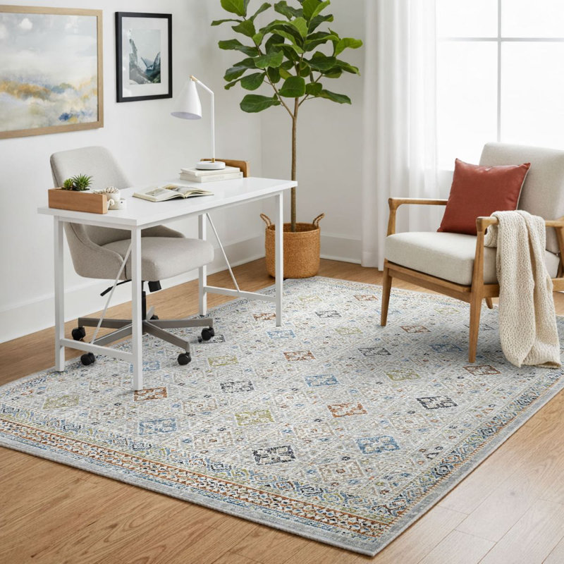 Mere Subtle Motif Pattern Modern Plush Washable Area Rug – Coda Collection, Rectangle 9'3" x 12'6"